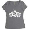 hawaiian flower Women's Triblend Scoop T-shirt