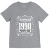 vintage made in 1990 perfectly aged a living legend V-Neck Tee
