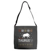santa taurus christmas ugly t shirts Adjustable Strap Totes