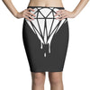 dripping diamond logo Pencil Skirts