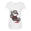 freddy krueger cartoon ideal birthday present or gift Maternity Scoop Neck T-shirt
