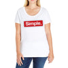 simple red Ladies Curvy T-Shirt