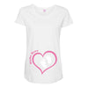 Baby Girl with Heart Any Name Customized Maternity Scoop Neck T-shirt