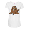 cokelat animal Maternity Scoop Neck T-shirt