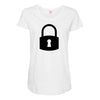 padlock Maternity Scoop Neck T-shirt