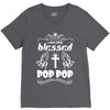 I Am One Blessed Pop Pop V-Neck Tee