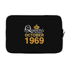 queens are born in october 1969 Laptop sleeve
