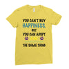 you can't buy happiness, but you can adopt a cat and that's pretty muc Ladies Fitted T-Shirt