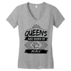 Queens Are Born In May Women's V-Neck T-Shirt