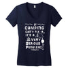 camping fixes everything! Women's V-Neck T-Shirt