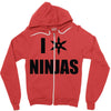 i heart ninjas Zipper Hoodie