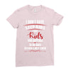 step kids white letter Ladies Fitted T-Shirt