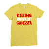killing our own aint gangsta Ladies Fitted T-Shirt