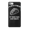 fitness fit taco in my mouth funny food eating healthy exercise gym iPhone 7 Case