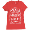avada kedavra bitch Ladies Fitted T-Shirt