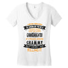 Super Cool Granddaughter Of A Freaking Awesome Grammy Women's V-Neck T-Shirt