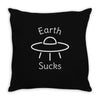 earth suck Throw Pillow