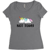 Unicorn Says Not Today Women's Triblend Scoop T-shirt