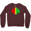 rasta skull and crossbones reggae dub club rave Crewneck Sweatshirt