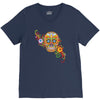 women's sugar skull purple V-Neck Tee