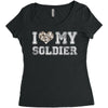 i love my soldier hunter camouflage Women's Triblend Scoop T-shirt
