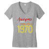 awesome since november 1970 Women's V-Neck T-Shirt