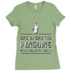 one by one penguins stealing Ladies Fitted T-Shirt