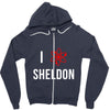 i heart sheldon Zipper Hoodie