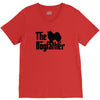 the dogfather american eskimo dog V-Neck Tee
