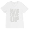 never give up (2) V-Neck Tee