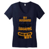 My Husband Is Super Awesome Women's V-Neck T-Shirt