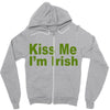 kiss me i'm irish Zipper Hoodie