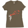 banksy headshot butterfly Ladies Fitted T-Shirt