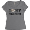 i love my soldier hunter camouflage Women's Triblend Scoop T-shirt