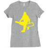 sasquatch guitar gear  funny bigfoot yeti comic monster retro Ladies Fitted T-Shirt