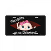 December Peeking Out Baby Girl in Spanish License Plate