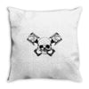 skull pisto Throw Pillow