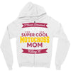 i never dreamed i'd grow up to be a super cool motocross mom but here Zipper Hoodie