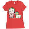 Sarah and Duck Ladies Fitted T-Shirt