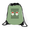 ugly santa noel Drawstring Bags