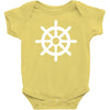 steering wheel sail boat funny Baby Bodysuit