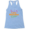 this is my lazy unicorn costume Racerback Tank