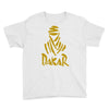 uomo dakar stampa oro moto deserto parigi africa sport Youth Tee
