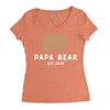 papa bear Women's Triblend Scoop T-shirt