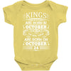 Real Kings Are Born On October 24 Baby Onesie