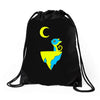moon cat Drawstring Bags