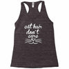 cat hair don't care cute crazy cat Racerback Tank