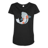 fish color Maternity Scoop Neck T-shirt
