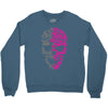 two coloured patterned skull   mens funny Crewneck Sweatshirt