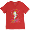 UNICORNS ARE BORN IN NOVEMBER V-Neck Tee